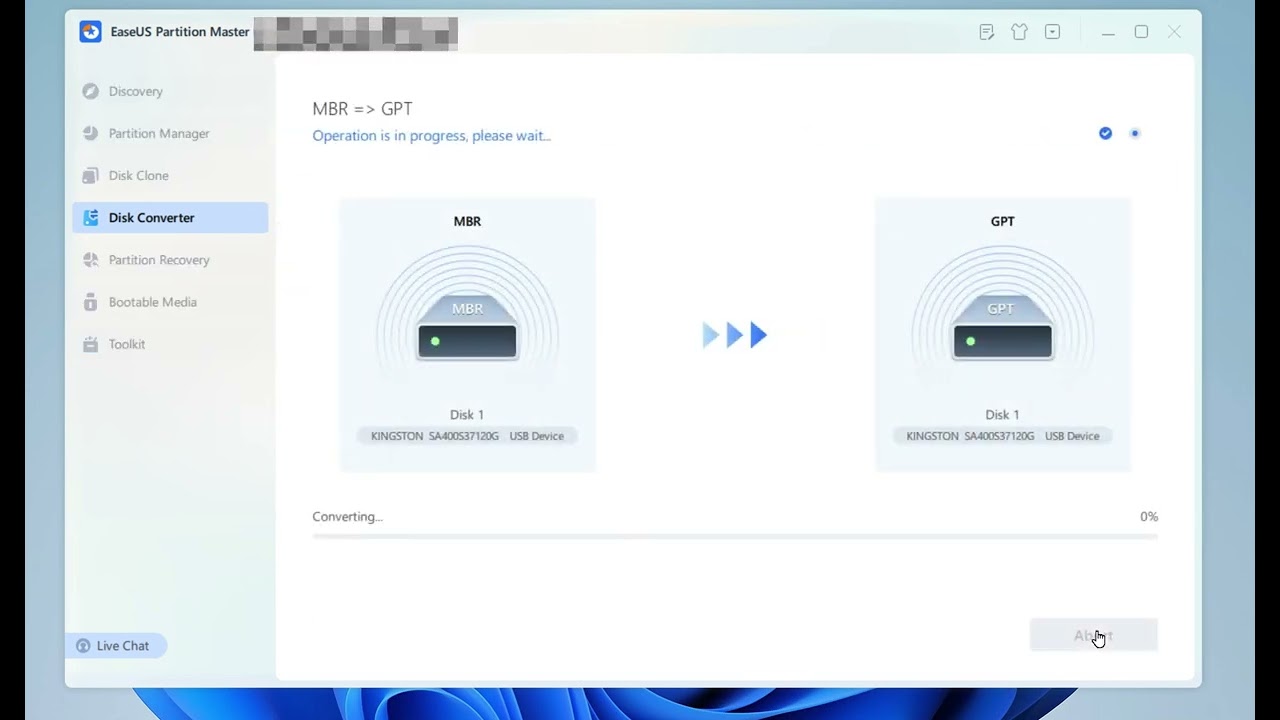converter de MBR para GPT