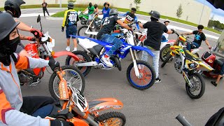 RIDER GOES DOWN! ALWAYS SOMETHING AT THE LOT!