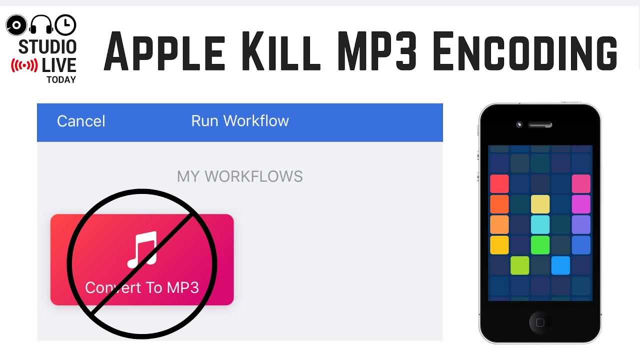 Apple remove MP3 convert from the Workflow/Shortcuts iOS app