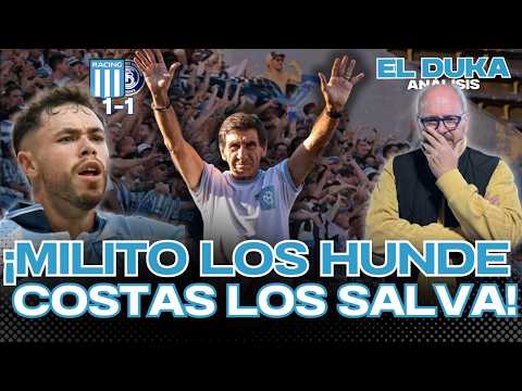 MILITO SINKS THEM, COSTAS SAVES THEM! Racing vs Independiente de Rivadavia (1-1) - ELDUKA