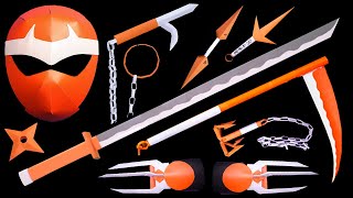 09 Origami Ninja STAR and SWORD  Mask/Claw/Kunai/K