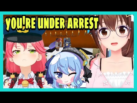 Hololive Cut - Suisei Arrested By Miko Police After Simping Sora To Hard | Minecraft [Hololive/Eng Sub]