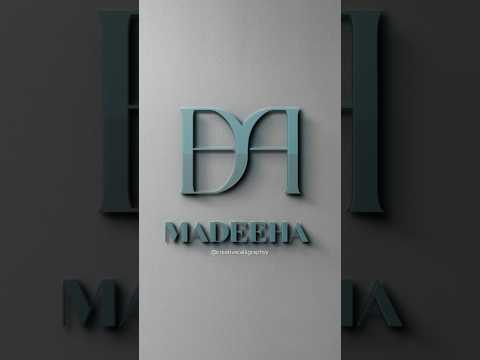 Logo name MADEEHA. Comment your names.#logo #trending #ytshorts #viral #art #design #viralshort