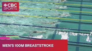MEET RECORD in men's 100m breaststroke final | 2026 Speedo Canadian Open | #CBCSports