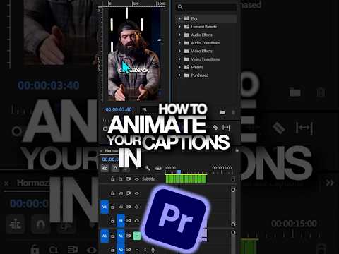 Animate Captions in Premier Pro.