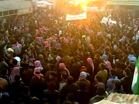 أحرار الريف يعزون أهالي مدينة مارع في ريف حلب الشمالي بأحمد الدادا في جمعة "الزحف إلى ساحات الحرية"