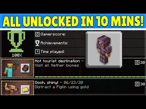 How To Unlock ALL Minecraft Achievements In 10 Minutes!