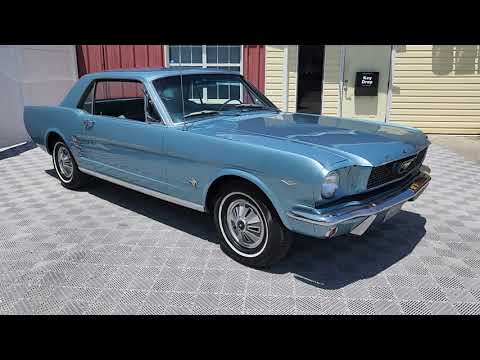 1966 Ford Mustang Silver Blue Coupe 289 C Code Ps and Air conditioning