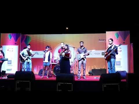 Shiney RJ/Anchor/Shiney hosting Sky Fest event at Gachibowli Stadium at Hyderabad 
