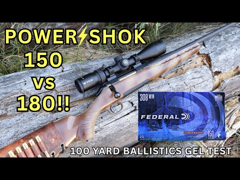 AMMO BATTLE!! 308 Winchester Federal Powershock Ballistics Gel Ammo Test