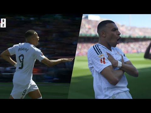 Kylian Mbappe HATTRICK vs FC Barcelona La Liga Away (11/05/25) | HD 1080i ~ English Commentary
