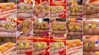 Gold earrings designs with weight and price /1 gram gold earrings designs/Sonar Kaner top design/ 