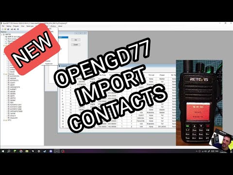 New -Colour Opengd77 , Import CSV Contacts