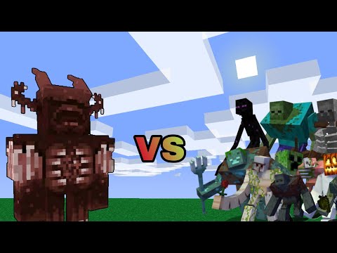 Bulky Warden VS every Mutant mobs - minecraft 1.19