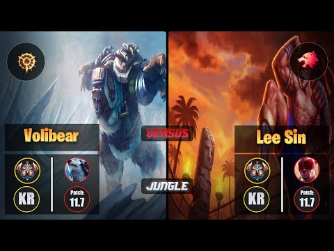 Challenger VOLIBEAR [Press the Attack] (Jungle) VS  LEE SIN - Challenger KR Patch 11.7