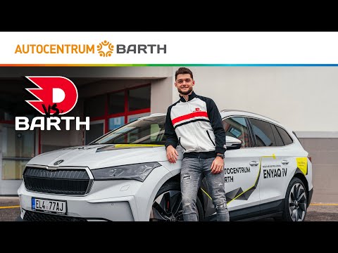 Milan Klouček za volantem ŠKODA ENYAQ iV | Dynamo vs. BARTH