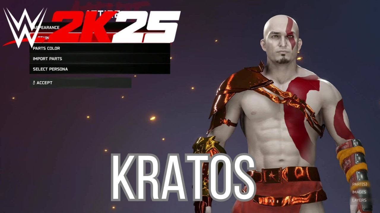 WWE 2K25 Kratos CAW – The God of War Enters the Ring!