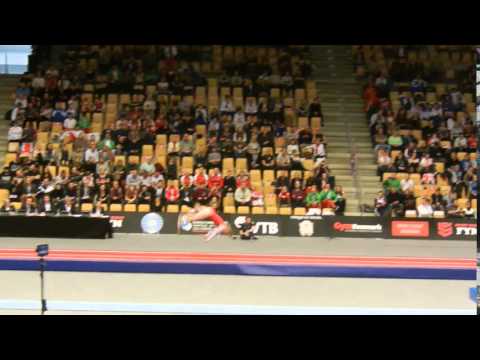 DEN Sara Oerskov Prelim 1st Pass 2015 World Champs Tumbling