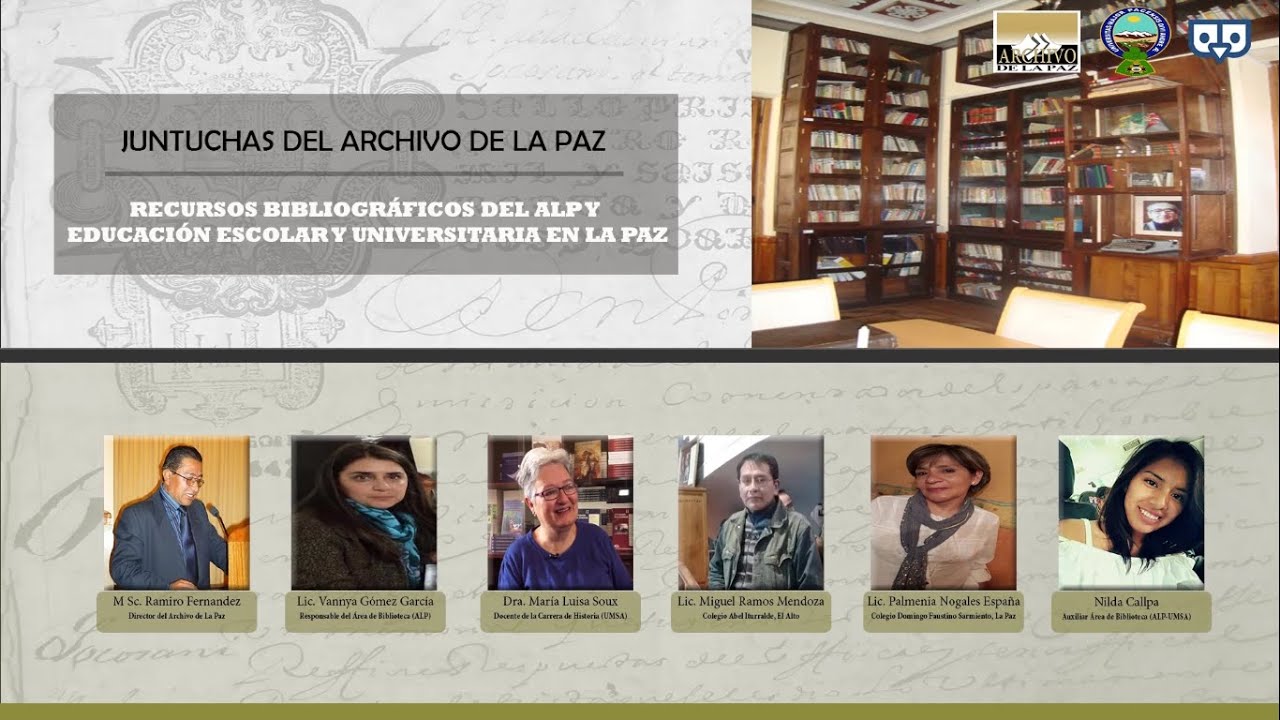 3ª Juntucha del ALP: “Recursos bibliográficos del ALP y educación escolar y universitaria en La Paz”