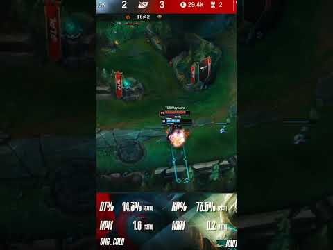 OMG vs TES Wayward Sejuani SoloKill Creme Corki - 2022 LPL Summer #shorts