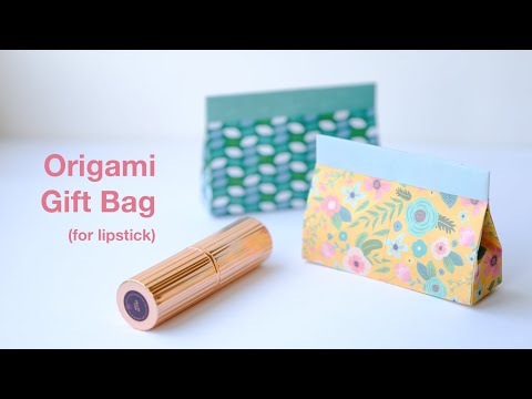 How to fold Origami Lipstick Gift Bag (Li Kim Goh)