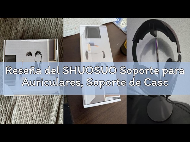 Vídeo relacionado con SHUOSUO Soporte de Auriculares de madera de nogal, Soporte para Cascos escritorio con base de almacenamiento, compatible con AirPods Max, Beats, Bose, Sony, Sennheiser, Gaming, etc