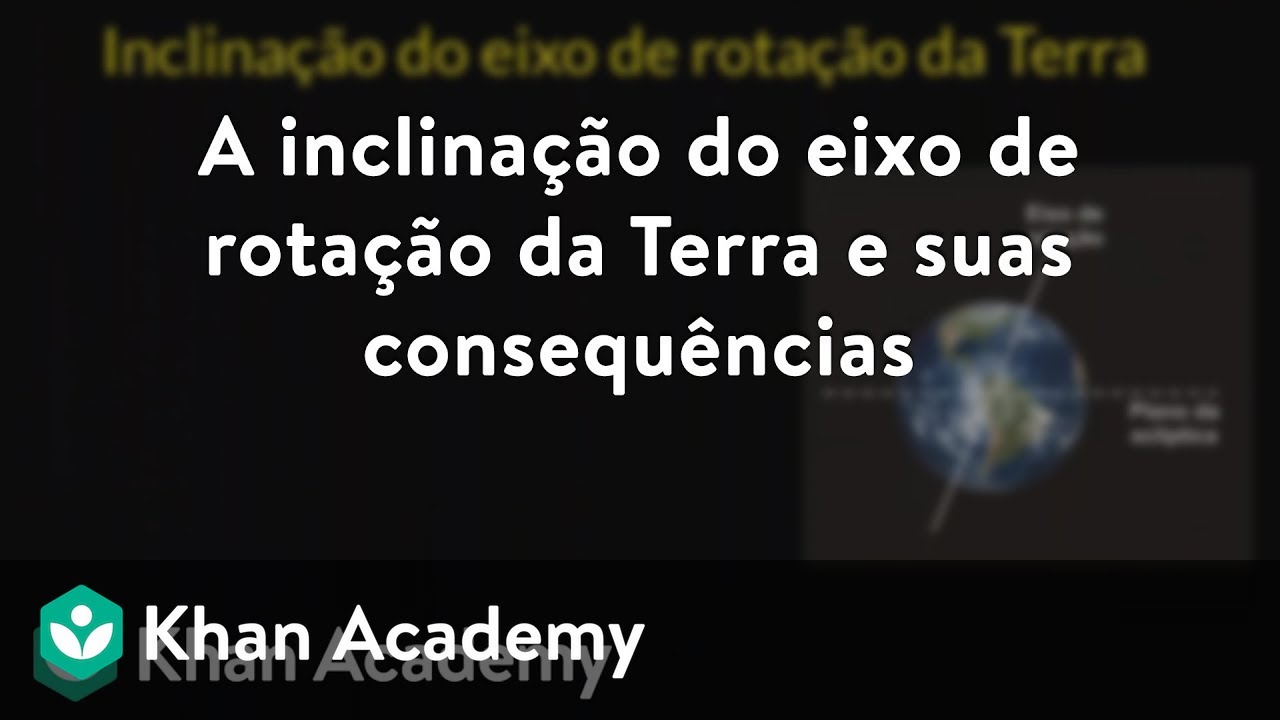 A inclinação do eixo de rotação da Terra e suas consequências
