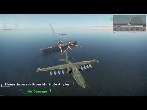 Napalm And Flamethrowers Vs. USS Forrestal Aircraft Carrier In War Thunder.