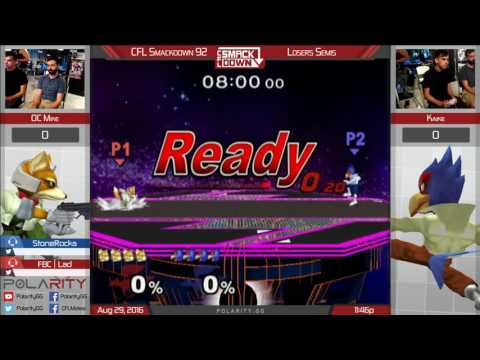 CFL Smackdown 92 Melee - OC Mike (Fox) vs Kaike (Falco) - Losers Semis