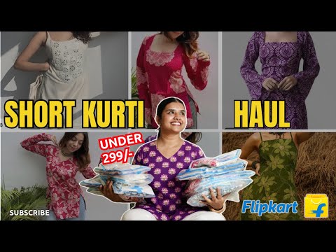 *HUGE* Flipkart short Kurti Haul!😍 Everything Under 299/-😱 Try-on Haul 💗// Swathi Gowda 
