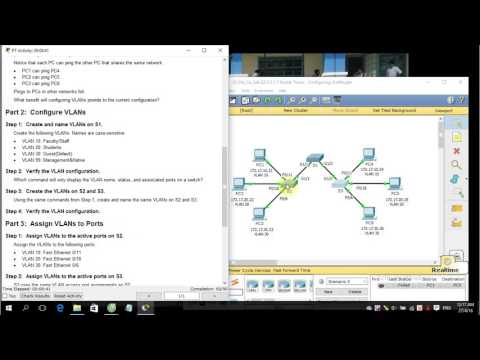 [CCNA S2]  3.2.1.7 Packet Tracer - Configuring VLANs