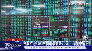 台股盤中失守4萬5!台積電跌破2400元 「這族群」逆勢漲停