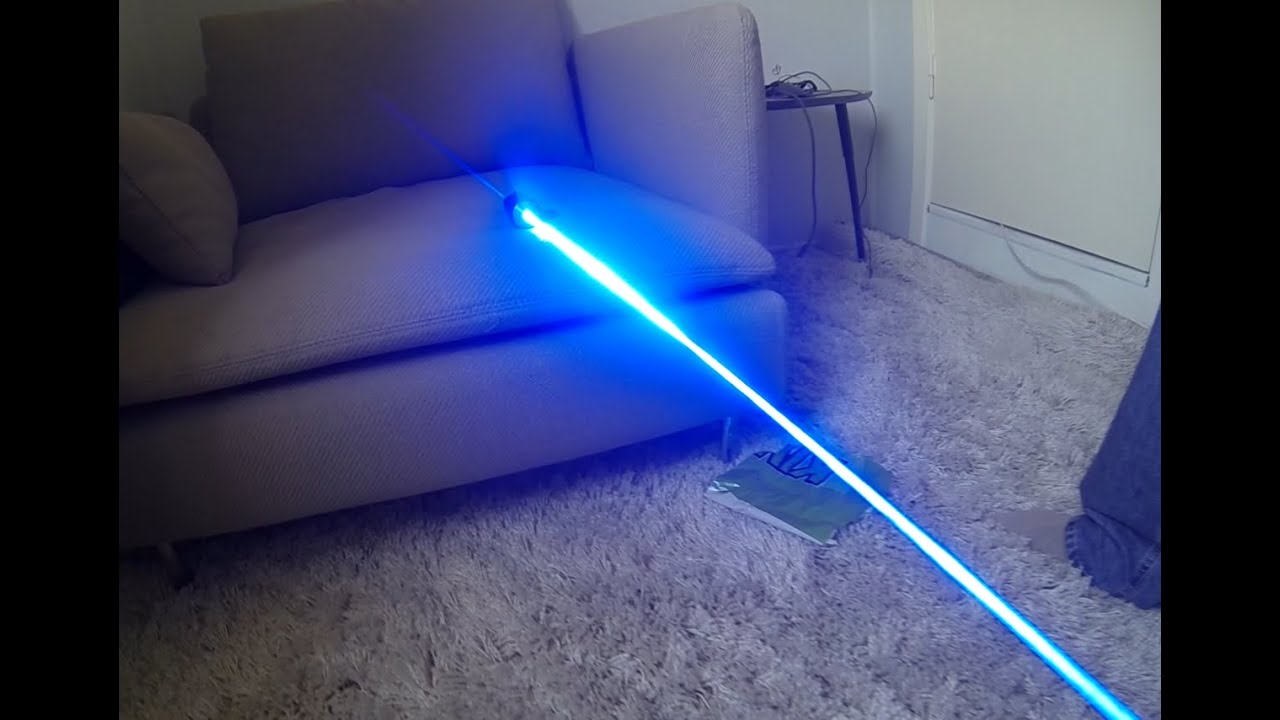 Powerful 4500mW Blue Laser Demonstration