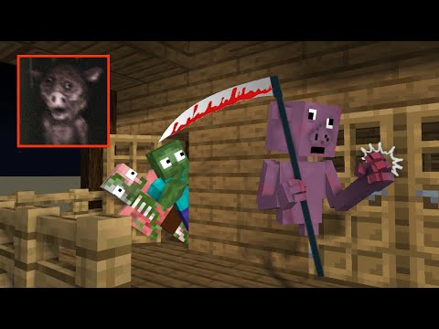 Monster School : GHOST PIG HORROR CHALLENGE - Minecraft Animation