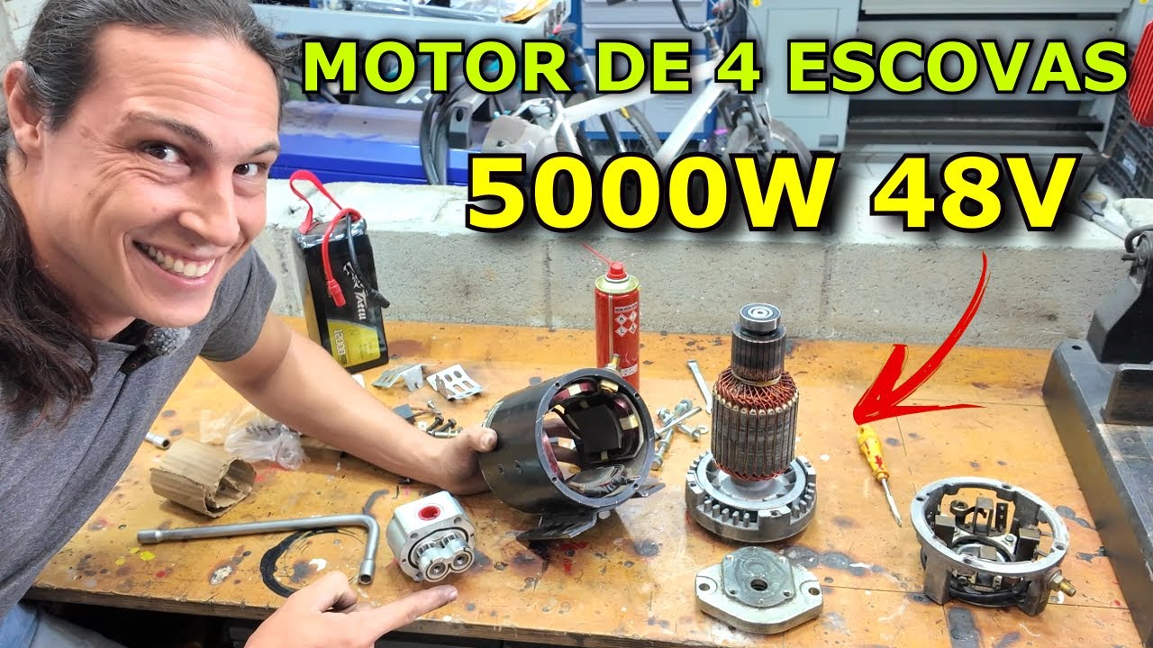 MOTOR DE BOMBA HIDRÁULICA DE 5000W ESCOVADO COM 4 ESCOVAS SEM IMÂS