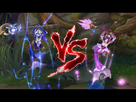 우주의 운명 나미 VS 불멸의 영웅 나미 롤 스킨 비교 [Cosmic Destiny Nami VS Splendid Staff Nami Skin]