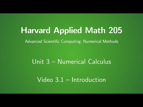 Harvard AM205 video 3.1 - Introduction to numerical calculus