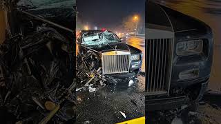 Shocking Crash: Rolls Royce Phantom in a Stunning Night Accident!