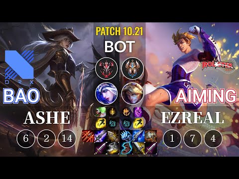 DRX BAO Ashe vs KT Aiming Ezreal Bot - KR Patch 10.21