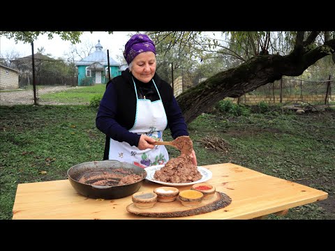 Life in a high mountain village | Azerbaijan's traditional cuisine "Çölme Kebab" recipe