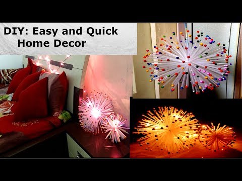DIY: How to make a lamp out of straws: Dandelion Lamp/ Home decor Video
