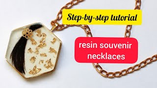 TUTORIAL resin jewelry with HAIR / resin necklace /resin pendant/resin