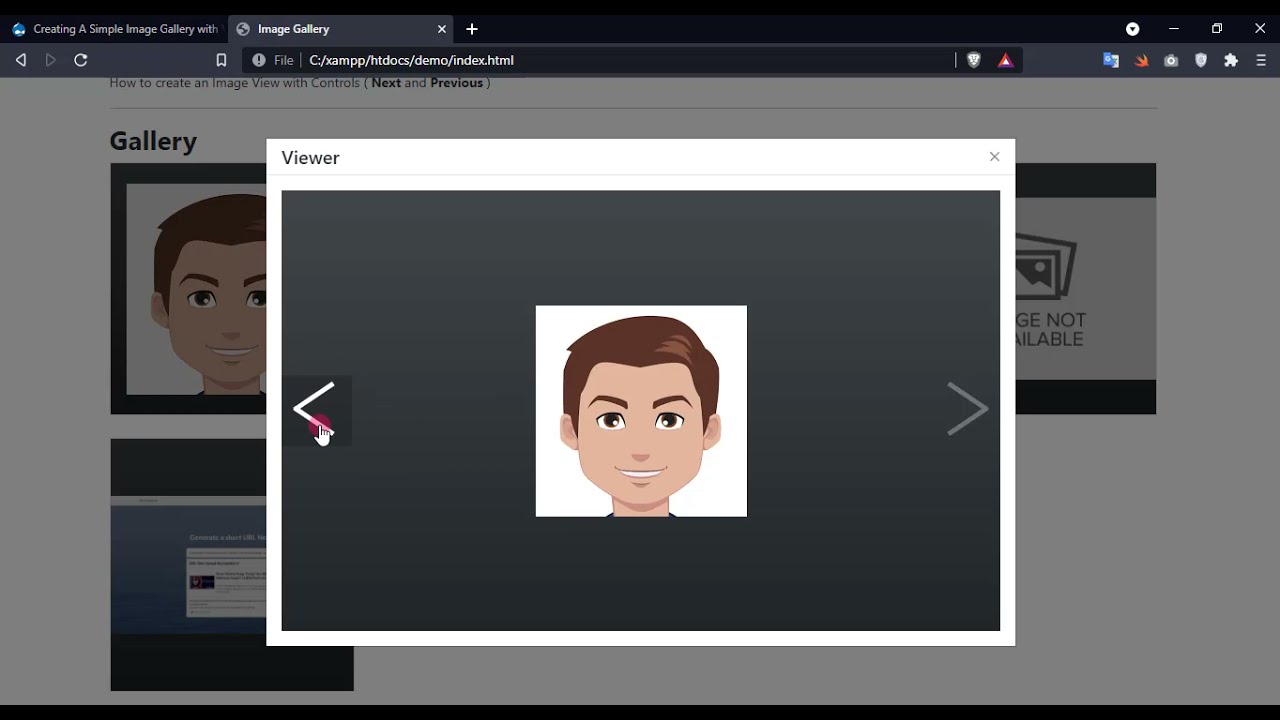 Creating A Simple Image Gallery with Viewer Modal Tutorial Demo
