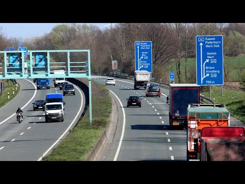 4k Relaxed Driving on the Autobahn A3 in Germany from Essen to Dusseldorf