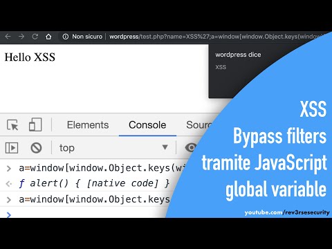 XSS: Bypass di filtri, regole e validation tramite JavaScript global variable
