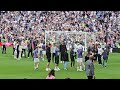 LAP OF APPRECIATION: The Tottenham Players After the Game: Spurs Staff With Their Friends and Family