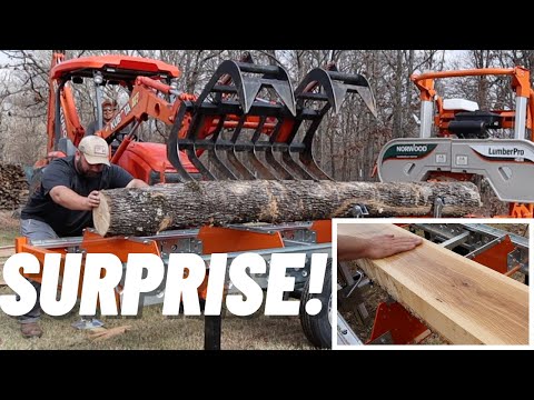The Whole Process Of Milling A Beautiful White Oak Log Into Lumber Time Lapse | Norwood Sawmill