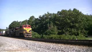 preview picture of video 'Norfolk Southern 24E EB w/ KCS ACe & Odd Horn! Lithia Springs,Ga 08-22-2014©'