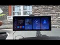 LCD monitor 10,26" - Apple CarPlay, Android auto, Bluetooth, WIFI, micro SD, 2K DVR + kamerový vstup - Video Youtube