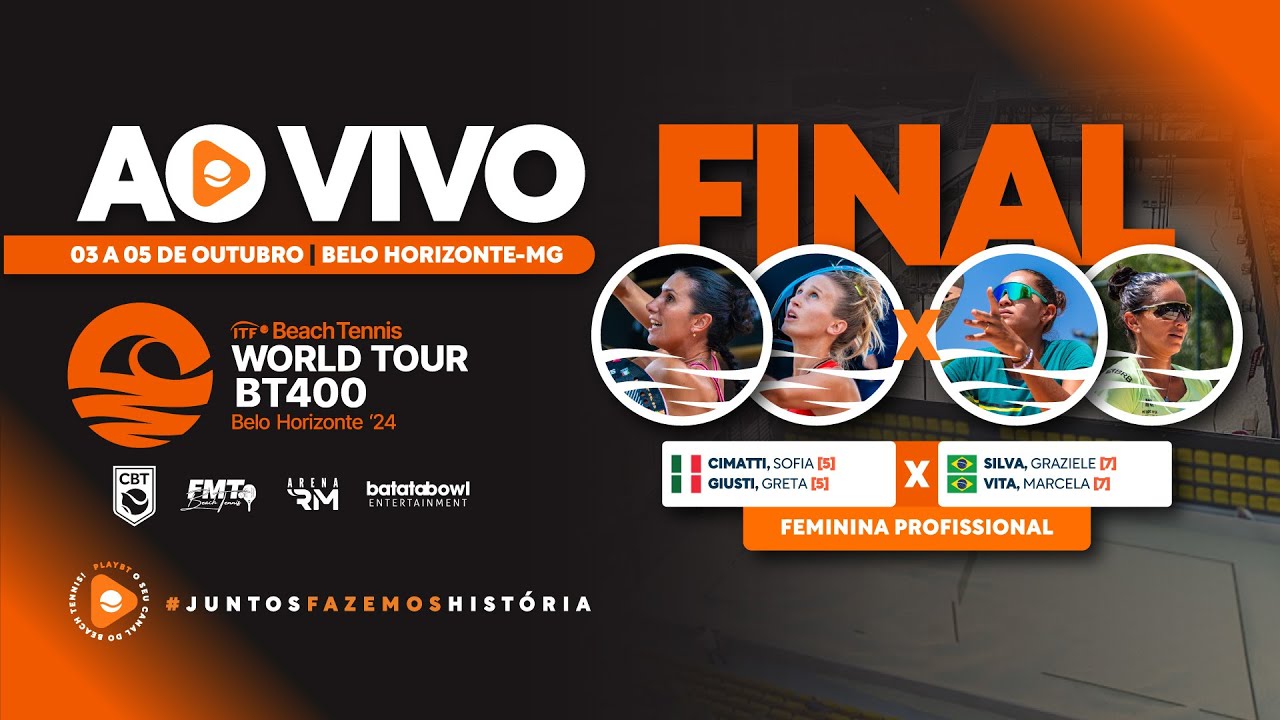 FINAL: SOFIA CIMATTI/ GRETA GIUSTI X GRAZIELE SILVA/ MARCELA VITA - ITF BT400 BELO HORIZONTE (MG)